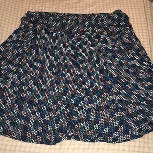 Blue swing skirt